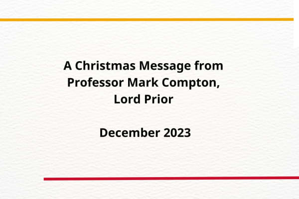 Lord Prior's Christmas Message 2023