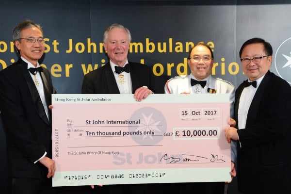 Funds raised in Hong Kong to support St John Associations