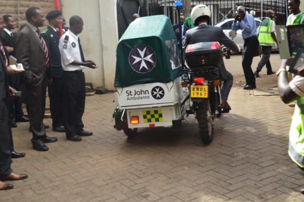 French Embassy donates motorcycle ambulances to St John Ambulance Kenya