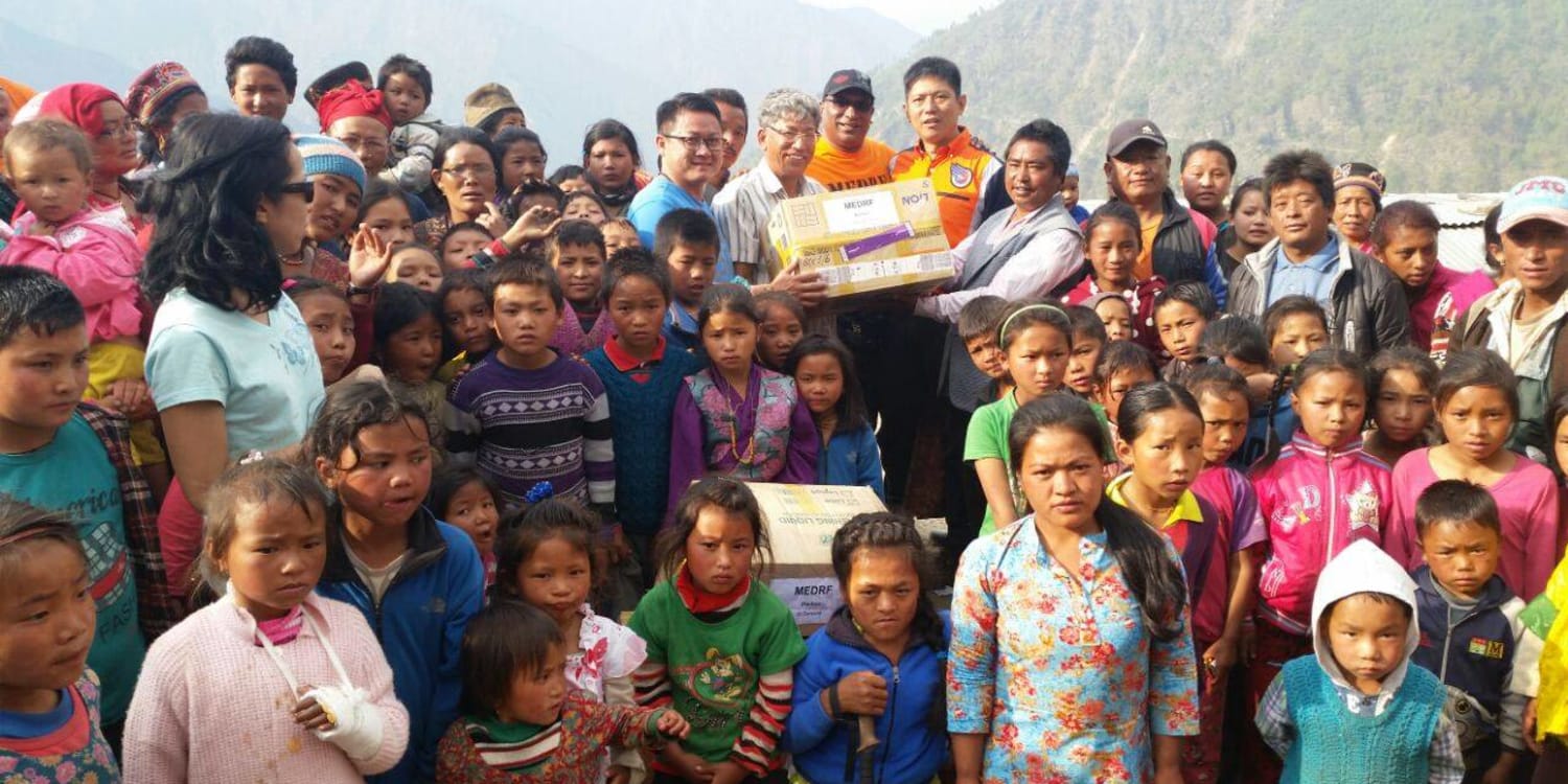 Providing humanitarian aid to Nepal earthquake victims