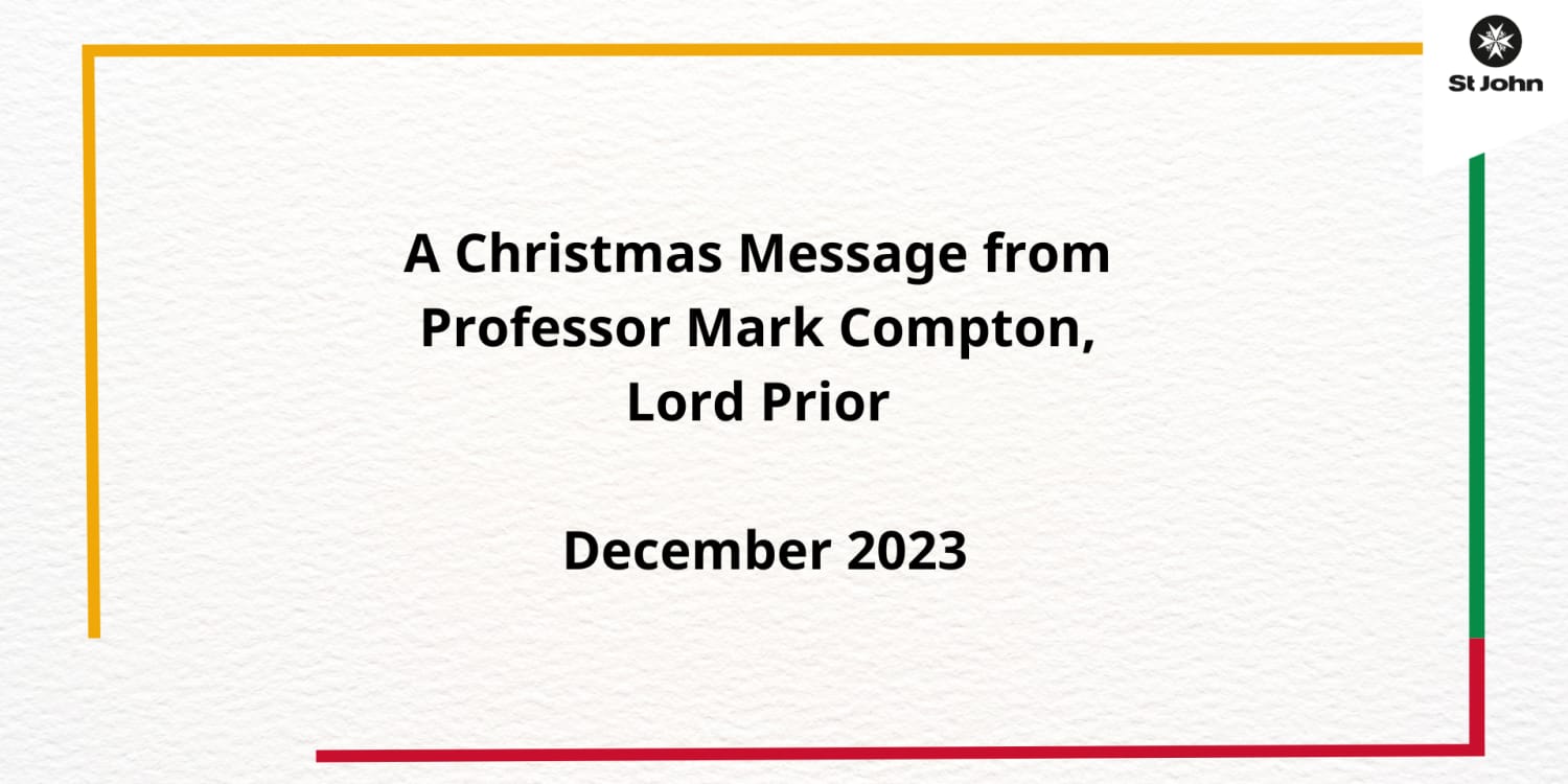 Lord Prior&#39;s Christmas Message 2023