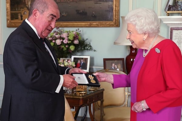 HM The Queen receives service medal in gold