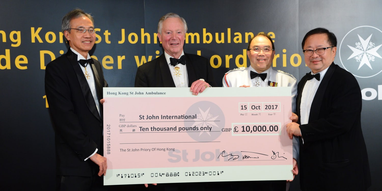 Funds raised in Hong Kong to support St John Associations