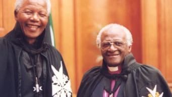 Desmon Tutu with Nelson Mandela
