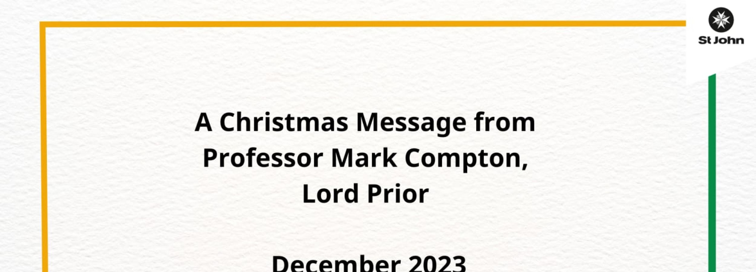 Christmas Message