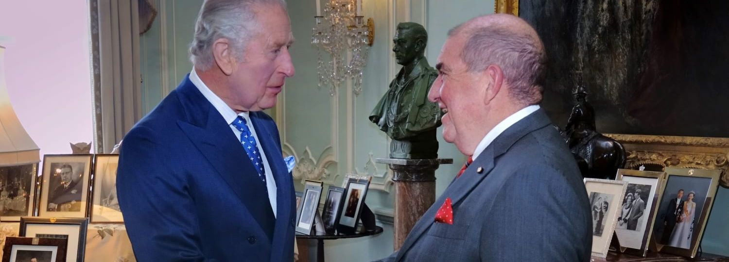 HM The King with The Lord Prior