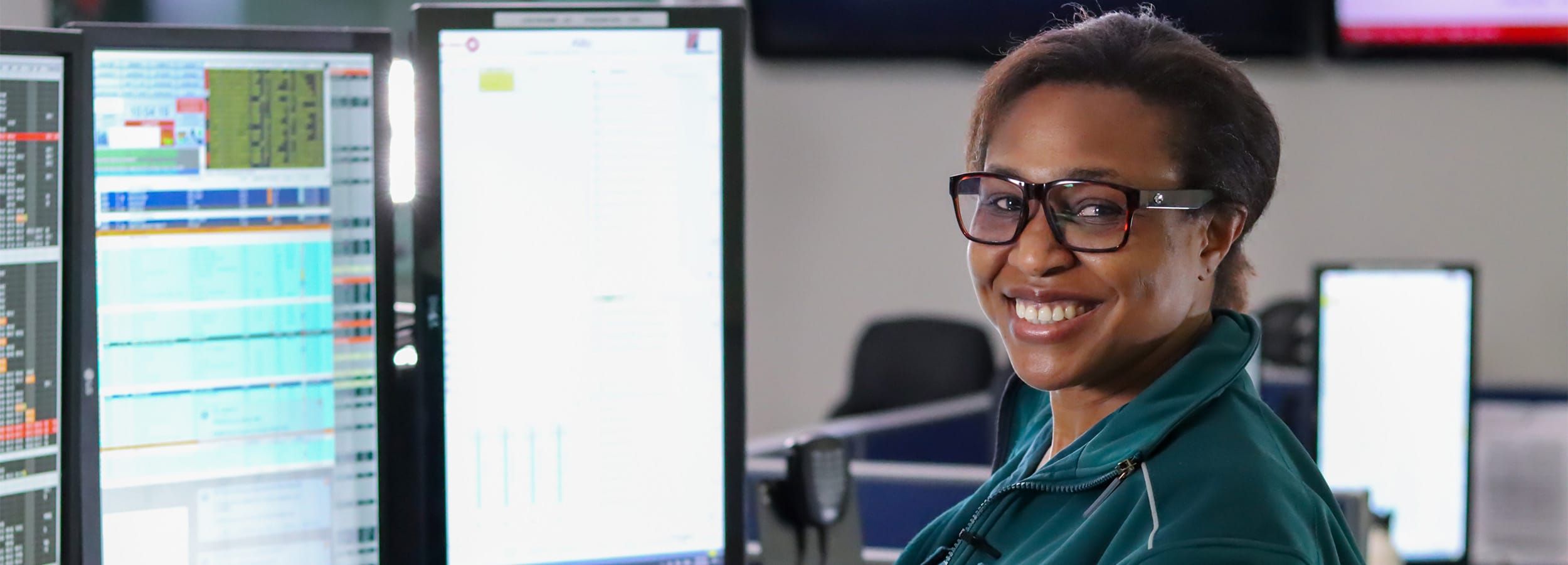 Smiling team member in an office