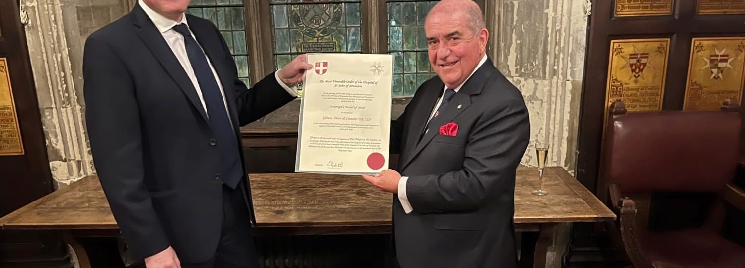 The Sovereign’s Medal of Merit awarded