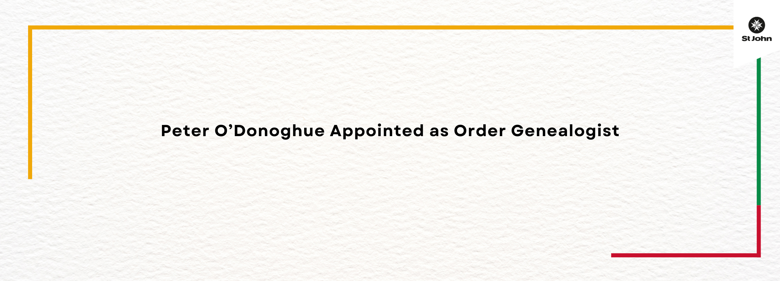 Peter Odonoghue Appointed As Order Genealogist