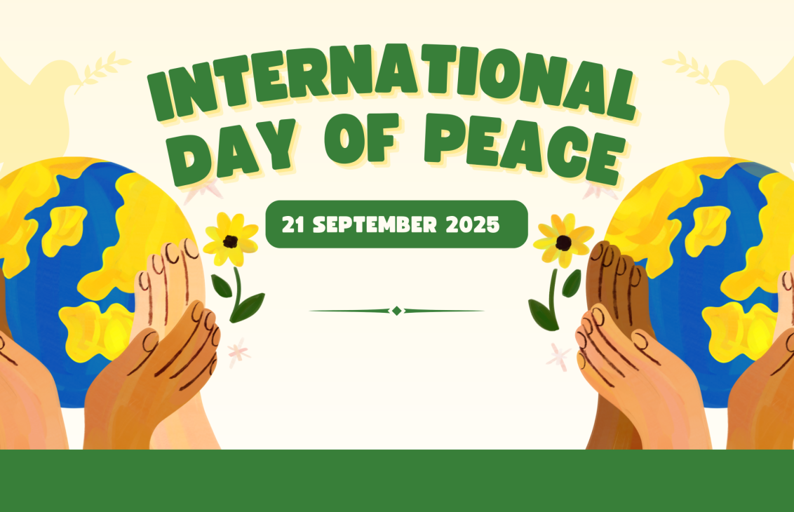 Green And Beige Creative Illustrative International Day Of Peace Banner Scaled