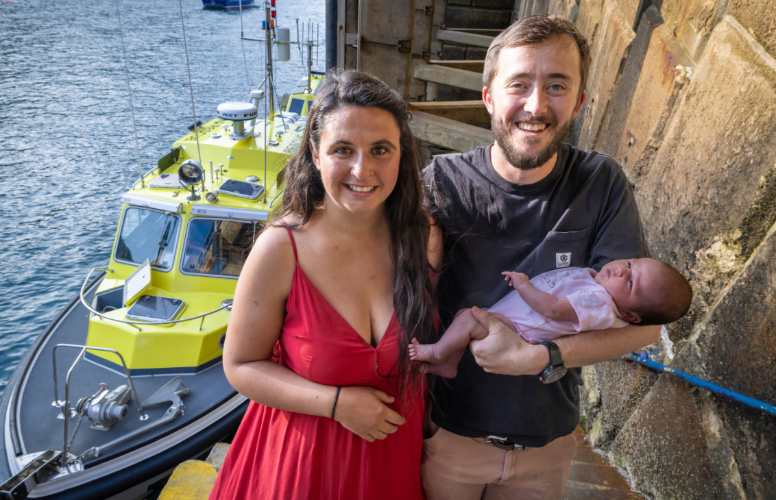 Baby Born On The Flying Christine Iii Guernsey 1