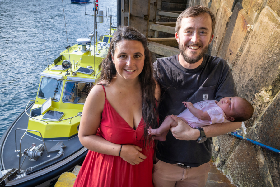 Baby Born On The Flying Christine Iii Guernsey 1