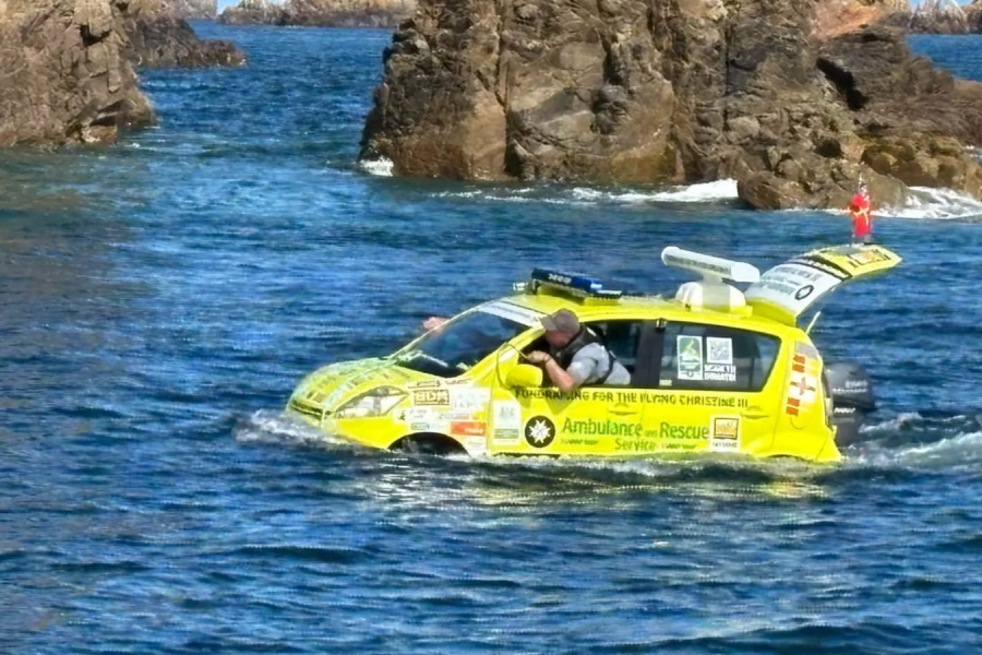 Flying Christine Floating Car Banner
