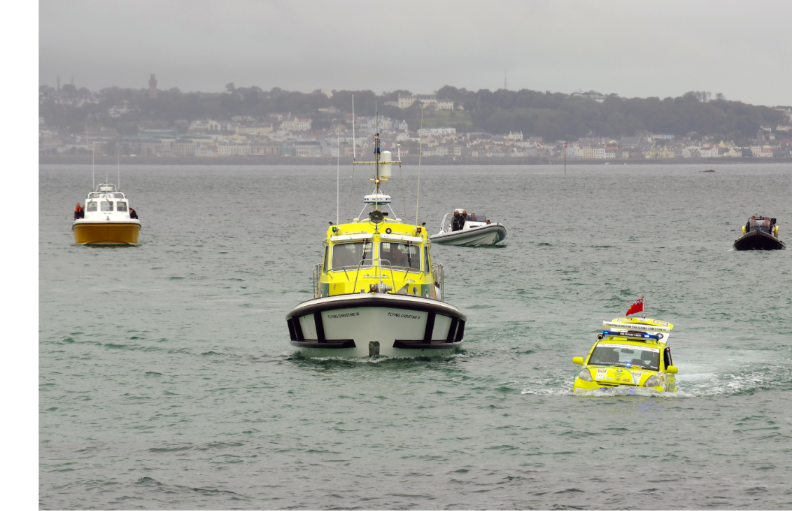 Guernsey Flying Christine Floating Car Completes Second Leg To Herm Banner