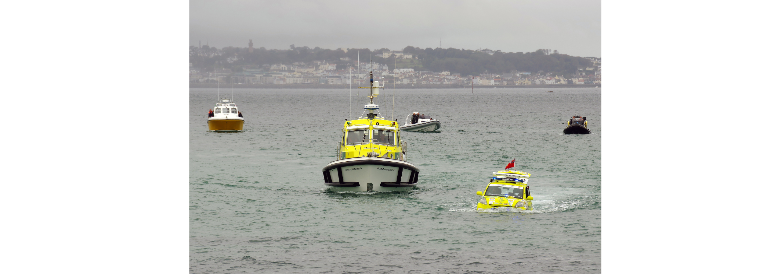 Guernsey Flying Christine Floating Car Completes Second Leg To Herm Banner