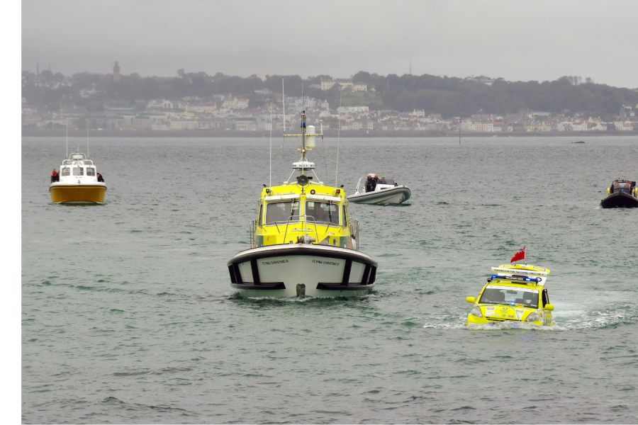 Guernsey Flying Christine Floating Car Completes Second Leg To Herm Banner